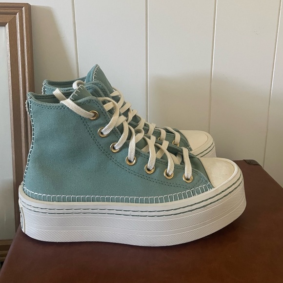 Converse Chuck Taylor All Star Modern Lift sneakers with crafted stitching - Picture 8 of 11